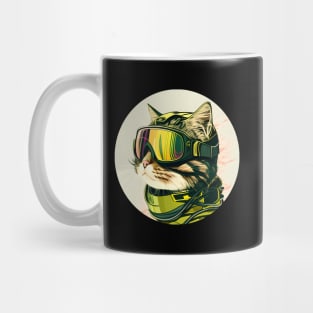 A Cat In A Ski Googles - Gifts for Cat lovers Mug